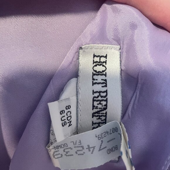 Holt Renfrew purple satin dress - Picture 3 of 8